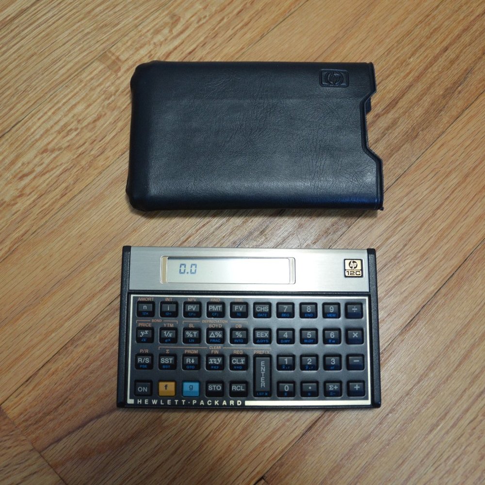Vintage Hewlett Packard Financial Calculator 12C w/ Case
